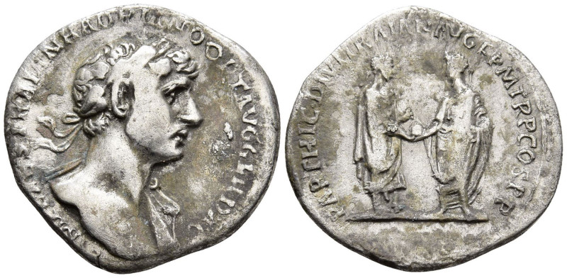 Hadrian (117-138 AD). Rome
AR Denarius (18.9mm 2.82g)
Obv: IMP CAES TRAIAN HAD...