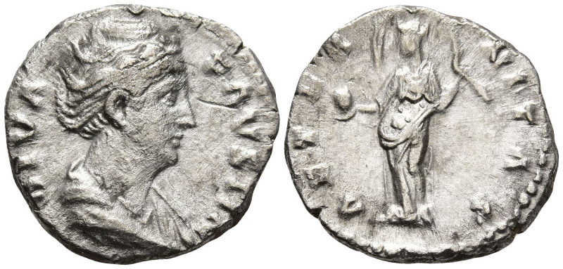 Diva Faustina I (wife of A. Pius) (After 141 AD). Rome
AR Denarius (17.1mm 3.68...