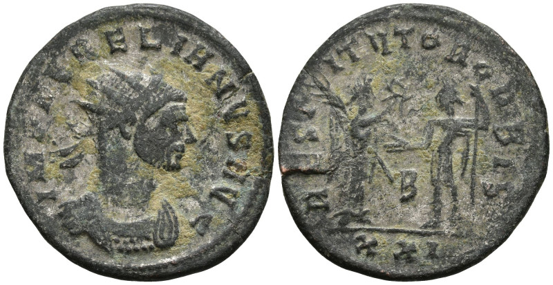 Aurelian (270-275 AD). Kyzikos
AE Antoninianus (22.6mm 3.03g)
Obv: IMP AVRELIA...