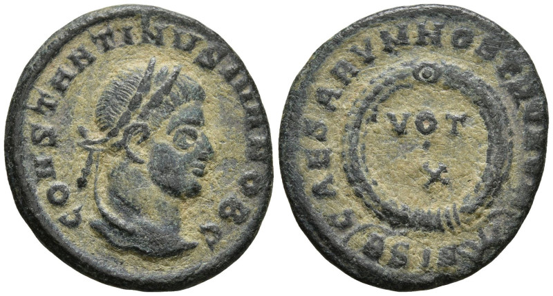 Constantine II, Caesar (316-337 AD). Siscia.
AE Follis (18.9mm 2.52g)
Obv: CON...