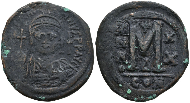 Justinian I (527-565 AD). Constantinople.
AE Follis (33.7mm 19.54g)
Obv: D N I...