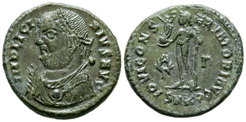 LICINIO I. Follis. (Ae. 2,93g/17mm). 317-320 d.C. Cícico. (RIC 9). Anv: Busto la...