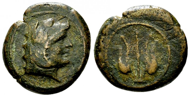 Vetulonia AE Uncia, c. 215-211 BC 

Etruria, Vetulonia. AE Uncia (18-19 mm, 6....