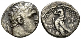 Tyros AR 1/2 Shekel/Didrachm 

Phoenicia, Tyre. AR Half Shekel or Didrachm (19-20 mm, 6.37 g), dated CY 168 (42/43 AD).
Obv. Laureate bust of Melka...