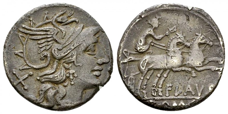 D. Flavius AR Denarius, 150 BC 

D. Flavius. AR Denarius (17 mm, 3.30 g), Rome...