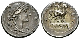 Man. Aemilius Lepidus AR Denarius, 114/113 BC 

Man. Aemilius Lepidus. AR Denarius (19 mm, 3.80 g), Rome, 114/113 BC.
Obv. ROMA, Laureate, diademed...