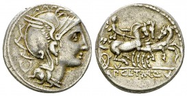 Appius Claudius Pulcher, T. Manlius Mancinus and Q. Urbinius AR Denarius, 111/110 BC 

Appius Claudius Pulcher, T. Manlius Mancinus and Q. Urbinius....