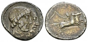 C. Marcius Censorinus AR Denarius, 88 BC 

C. Marcius Censorinus. AR Denarius (17-18 mm, 3.87 g), Rome, 88 BC.
Obv. Jugate heads of Numa Pompilius,...