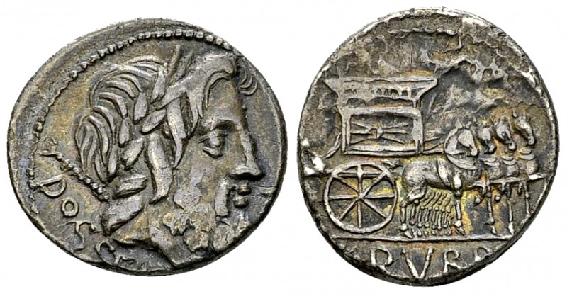 L. Rubri Dossenus AR Denarius, c. 87 BC 

L. Rubrius Dossenus. AR Denarius (17...