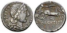 C. Annius and C. Tarquitius AR Denarius, 82/81 BC 

C. Annius T.f. T.n. and C. Tarquitius P. f. AR Denarius (18 mm, 3.73 g), Northern Italy/Spain, 8...