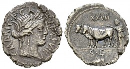 C. Marius Capito AR Denarius serratus, 81 BC 

 C. Marius C. f. Capito. AR Denarius serratus (19-20 mm, 3.53 g), Rome, 81 BC.
 Obv. C. MARI. C. F. ...