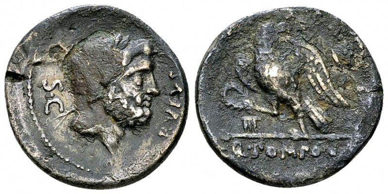 Q. Pomponius Rufus fourré denarius, after 70 BC 

Q. Pomponius Rufus. Fourré D...