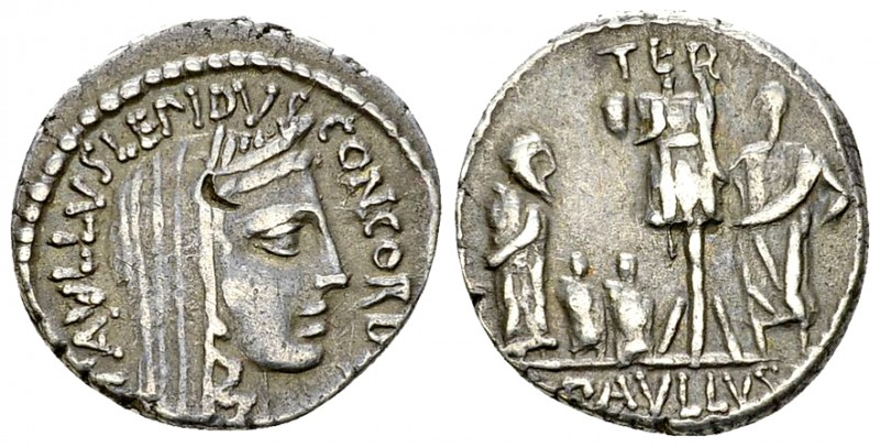 L. Aemilius Lepidus Paullus AR Denarius, 62 BC 

L. Aemilius Lepidus Paullus. ...