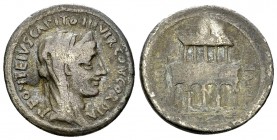 P. Fonteius Capito AR Denarius, 55 BC 

P. Fonteius P.f. Capito. AR Denarius (19 mm, 3.32 g), Rome, 55 BC.
Obv. P. FONTEIVS. CAPITO. III. VIR. CONC...