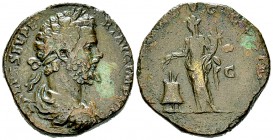 Septimius Severus AE Sestertius, Annona reverse 

Septimius Severus (193-211 AD). AE Sestertius (29-30 mm, 22.95 g), Rome, 194 AD.
 Obv. L SEPT SEV...