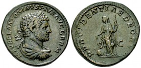 Caracalla AE Sestertius, Providentia reverse 

Caracalla (198-217 AD). AE Sestertius (31-33 mm, 27.11 g), Rome, 214-217 AD.
Obv. M AVREL ANTONINVS ...