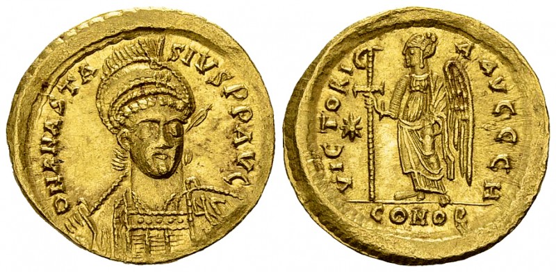 Anastasius AV Solidus 

Anastasius I (491-518 AD). AV Solidus (20-21 mm, 4.49 ...