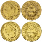 France, Lot of 2 AV 20 Francs 1810/1811 

France, Premier Empire. Napoléon I. Lot of 2 (two) AV 20 Francs 1810 A and 1811 A (6.36 and 6.42 g).
Gad....