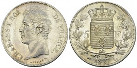 Charles X, AR 5 Francs 1827 L, Bayonne 

France. Charles X. AR 5 Francs 1827 L (24.98 g), Bayonne.
Gad. 644; KM 728.8.

Presque SUP.