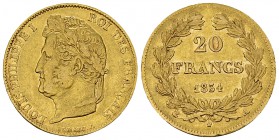 Louis-Philippe I, AV 20 Francs 1834 A 

France. Louis-Philippe I. AV 20 Francs 1834 A (6.40 g).
Gad. 1031.

Very fine.