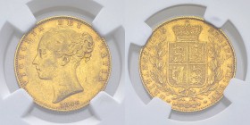 Great Britain AV Sovereign 1846 

Great Britain. Victoria. AV Sovereign 1846. Shield type.
S. 3852.

NGC AU58.
