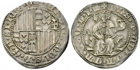 Napoli, AR Carlino 

Italia, Napoli. Ferdinando I d'Aragona (1458-1494). AR Carlino con sigla A (Antonio Miroballo Maestro di Zecca 1458-1460) (26 m...