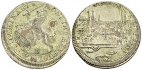 Zürich, AR Halbtaler 1767 

Zürich, Stadt. AR Halbtaler 1767 (33 mm, 13.65 g). Stadtansicht.
HMZ 2-1165fff; Hürlimann 733.

Selten. Gutes sehr sc...