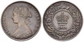 Nova Scotia AE 1 Cent 1864 

Canada, Nova Scotia. Victoria (1837-1901). AE 1 Cent 1864 (25 mm, 5.59 g).
KM 8.2.

Extremely fine.