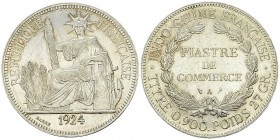 Indochina AR Piastre 1924 

Indochina. AR Piastre 1924 (39 mm, 26.98 g). 
Dav. 252. 

Exceptional condition for this difficult issue. Gently tone...