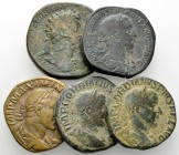 Lot of 5 Roman Imperial AE Sestertii 

Lot of 5 (five) Roman Imperial AE Sestertii: Marcus Aurelius, Severus Alexander, Maximinus I Thrax, Gordianus...