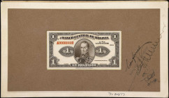 BOLIVIA. Lot of (2). Banco Central de Bolivia. 1 Boliviano, 20.7.1928. P-119. Front & Back Essays.
Front and back essays for the 1928 issue of the 1 ...