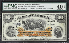 CANADA. Banque Nationale. 10 Dollars, 2.1.1897. CH# 510-20-06. PMG Extremely Fine 40 EPQ.
A cancelled but otherwise fully original example of the 189...
