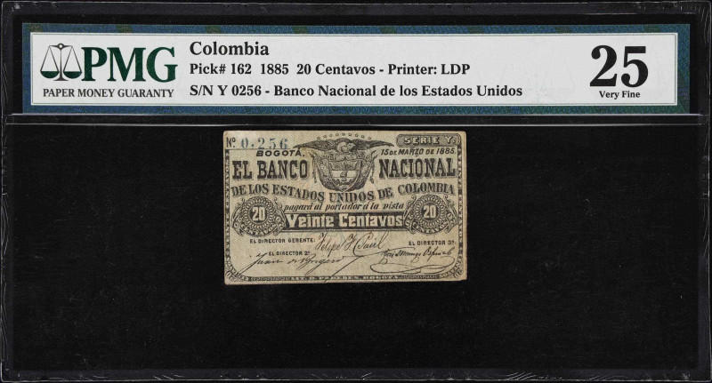 COLOMBIA. Banco Nacional de los Estados Unidos de Colombia. 20 Centavos, 15.3.18...