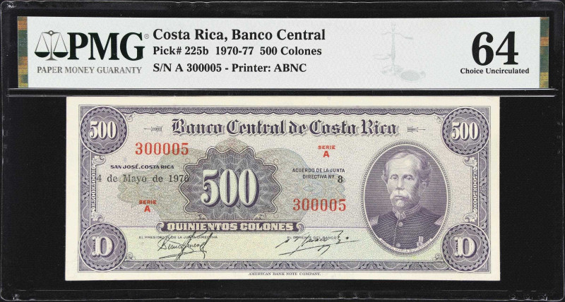 COSTA RICA. Banco Central de Costa Rica. 500 Colones, 4.5.1976. P-225b. PMG Choi...