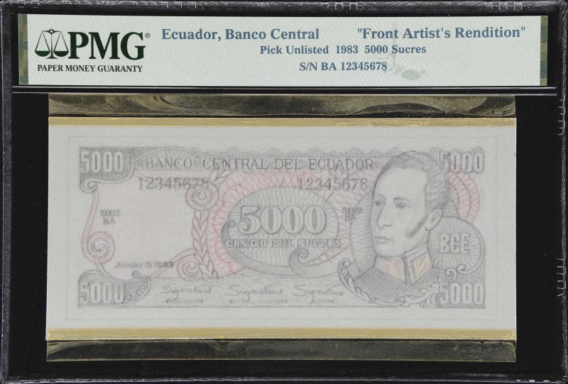 ECUADOR. Lot of (2). Banco Central del Ecuador. 5000 Sucres, 15.1.1983. P-Unlist...