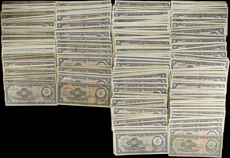 MEXICO. Lot of Approximately (943). Banco de Mexico. 10 Pesos, 1937-67. P-35, 39...