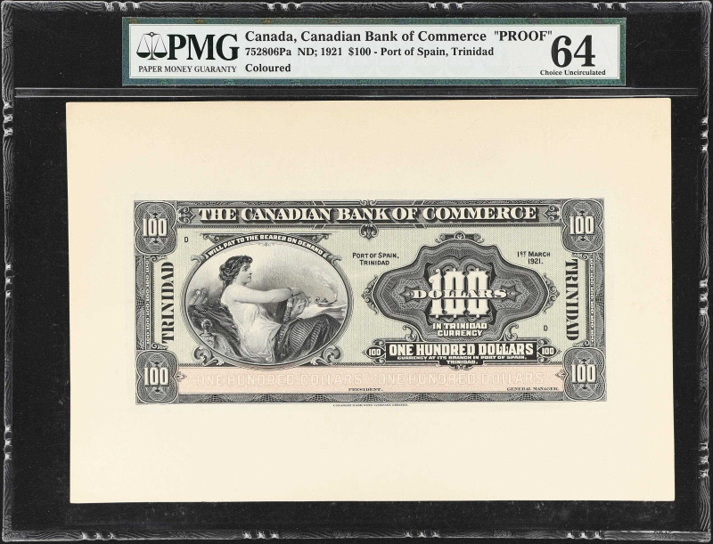 TRINIDAD & TOBAGO. Lot of (2). Canadian Bank of Commerce - Trinidad. 100 Dollars...