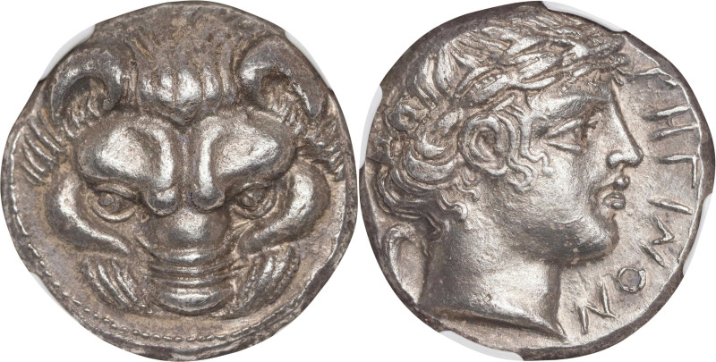 Charming Tetradrachm from Rhegion
ITALY. Bruttium. Rhegion. AR Tetradrachm (17....