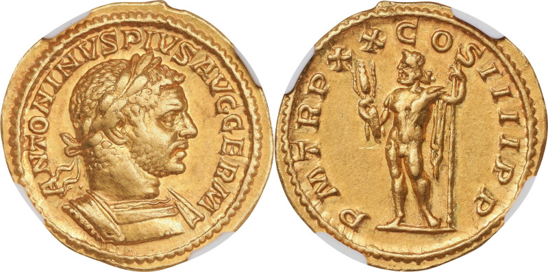 Very Rare Aureus from Caracalla's Final Year
CARACALLA, A.D. 198-217. AV Aureus...