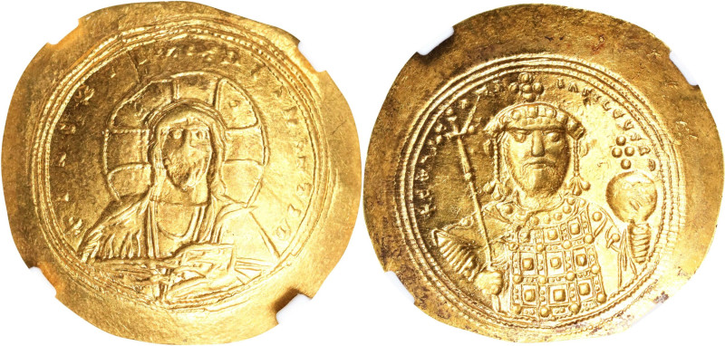 CONSTANTINE IX, 1042-1055. AV Histamenon Nomisma (4.40 gms), Constantinople Mint...