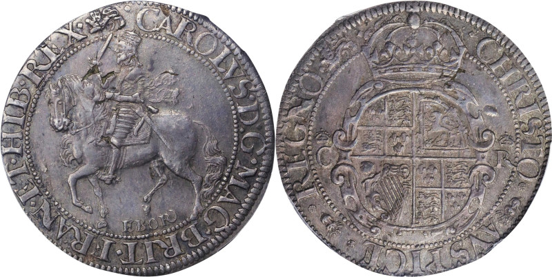 GREAT BRITAIN. 1/2 Crown, ND (1643-44). York Mint; mm: Lion Passant. Charles I. ...