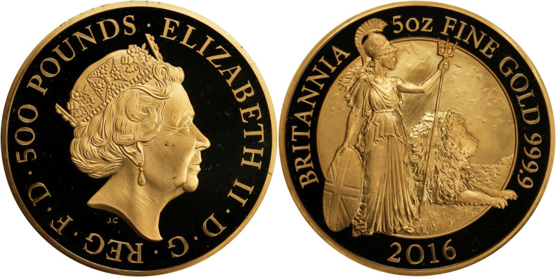 Beautiful 5 Ounce Gold Issue with a Miniscule Mintage
GREAT BRITAIN. Gold 500 P...