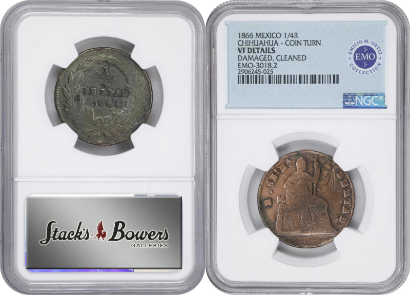 MEXICO. Chihuahua. Quartet of 1/4 Reales (4 Pieces), 1860. All NGC Certified.
1...