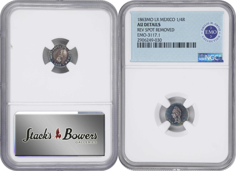 MEXICO. Trio of 1/4 Reales (3 Pieces), 1842-63. Mexico City Mint. All NGC Certif...