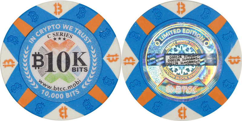 Top Pop MS-70 (PCGS) BTCC 0.01 Bitcoin Poker Chip
From Matched Set #126
2016 B...