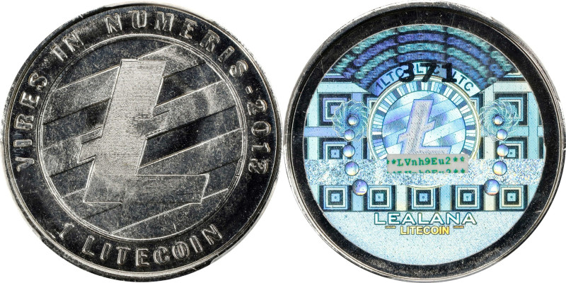 Superb Gem 2013 Lealana 1 Litecoin
Just 1 Finer at PCGS 
2013 Lealana 1 Liteco...