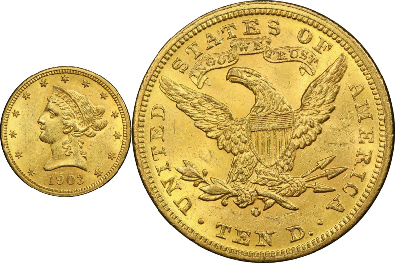 1903-O Liberty Head Eagle. Winter-1. MS-61 (PCGS). CAC.
Smartly impressed with ...