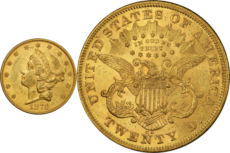 Popular 1873-CC Double Eagle
1873-CC Liberty Head Double Eagle. AU-58 (PCGS). C...