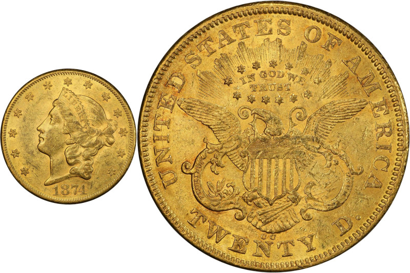 Lovely Mint State 1874-CC Double Eagle
A Formidable Condition Rarity
1874-CC L...