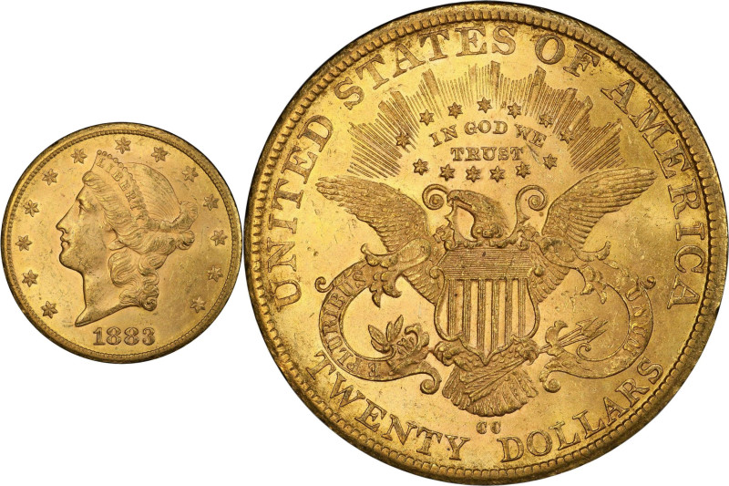 Significant Mint State 1883-CC $20
1883-CC Liberty Head Double Eagle. MS-62 (PC...